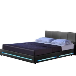 Lit LED ASTEROID gris foncé 180 x 200 cm