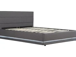 Lit LED avec coffre "Anastasia" 180 x 200 Gris foncé