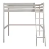 Lit mezzanine - 140 x 190 cm - Pin massif - Blanchi -GEDEON II