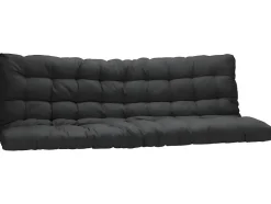 Lit mezzanine 90 x 190 cm - Avec banquette convertible - Métal - Blanc + Futon noir - MODULO V