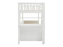 Lit mezzanine 90 X 190 cm avec sofa convertible - Pin et MDF - Blanc - ORPELIA