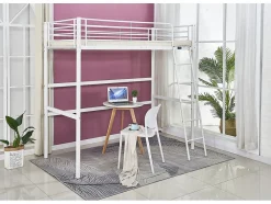 Lit mezzanine "Alora" 90 x 190 cm Blanc