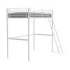 Lit mezzanine ELIOT 90 x 190 cm - Métal - Sommier inclus - Blanc