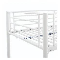 Lit mezzanine ELIOT 90 x 190 cm - Métal - Sommier inclus - Blanc