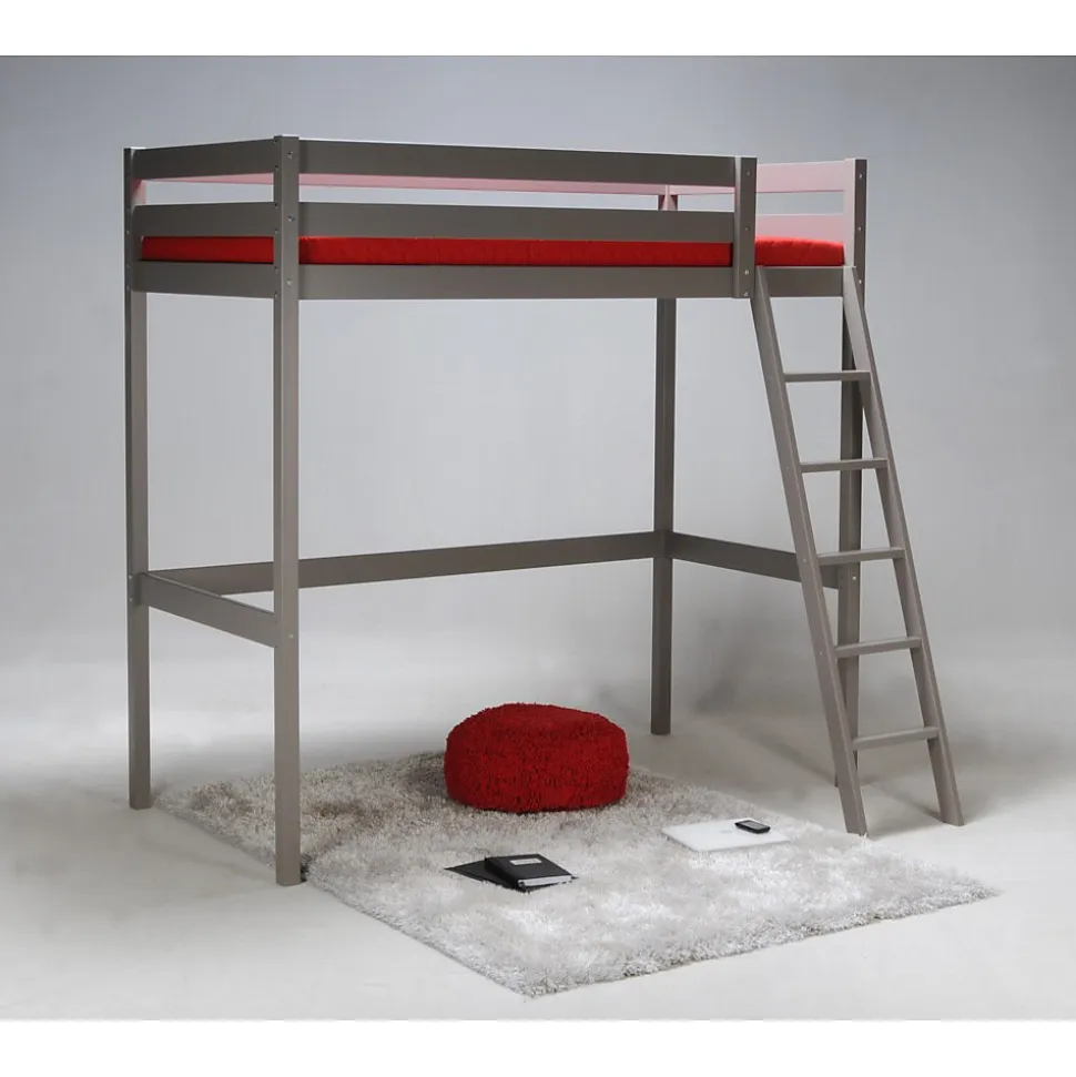 Lit mezzanine STUDIO 90x190 + 1 sommier / Gris Taupe