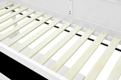 Lit mezzanine 90x200 cm avec tableau noir - avec 3 portes et une échelle - bois massif+MDF - Blanc(sans matelas)