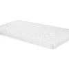 Lit mi-hauteur 90 x 190 cm avec rangement - Pin et MDF - Coloris : Naturel et blanc + Matelas - LANIORI
