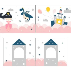 Lit Mi-Hauteur 90x200 sommier inclus housse Fairy Vipack Pino Bois