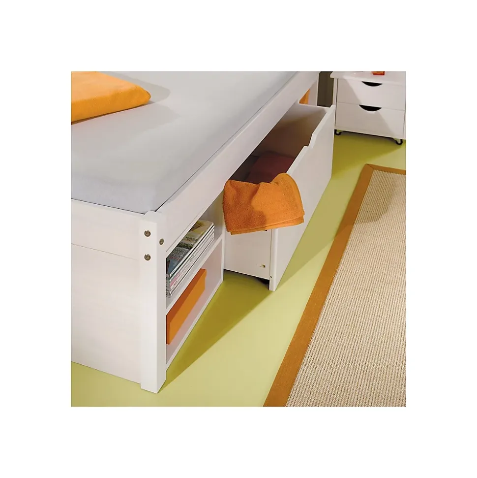 Lit Multi-Rangements "Clark" 140x200cm Blanc