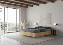 Lit Nuamo en chêne avec sommier 140x190