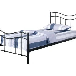 Lit ODETTE 90x190 cm Structure en métal Sommier inclus Style authentique