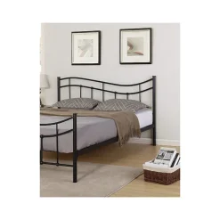 Lit ODETTE 160x200 cm Métal noir Sommier inclus Elégance et robustesse