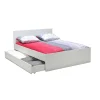 Lit OSLO 140x190 + 2 tiroirs / Blanc