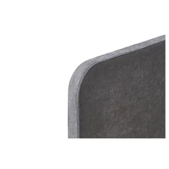 Lit PARME 90x200 cm Tissu gris Sommier inclus Design moderne et structure robuste