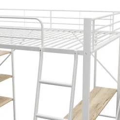 Lit Plat 160x200cm, Rembourré, LED Ambiant, USB, Grande Capacité de Rangement, Gris