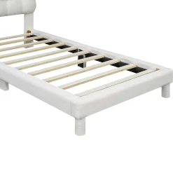 Lit Plat 90x200cm Tête Réglable 3 Positions Rose Blanc Blackcolors