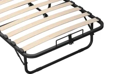 Lit Pliant 90x190 CM avec Matelas de 10cm, Lit Pliable 1 Personne Adulte, 4 roulettes, 2 Min Assembler