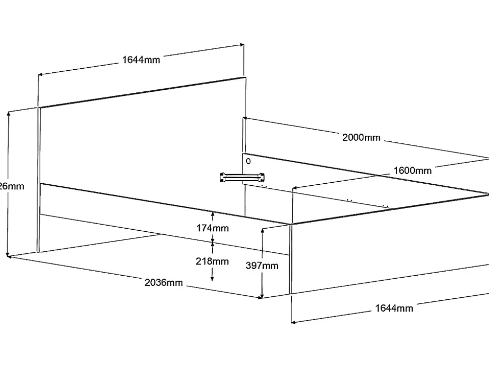 Lit pont 160 x 200 cm avec rangements - Avec LEDs - Coloris : Naturel et noir + Sommier + Matelas - VELONA