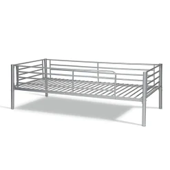 Lit SAMMY Lit superposé en métal 90x200 cm gris avec sommiers inclus