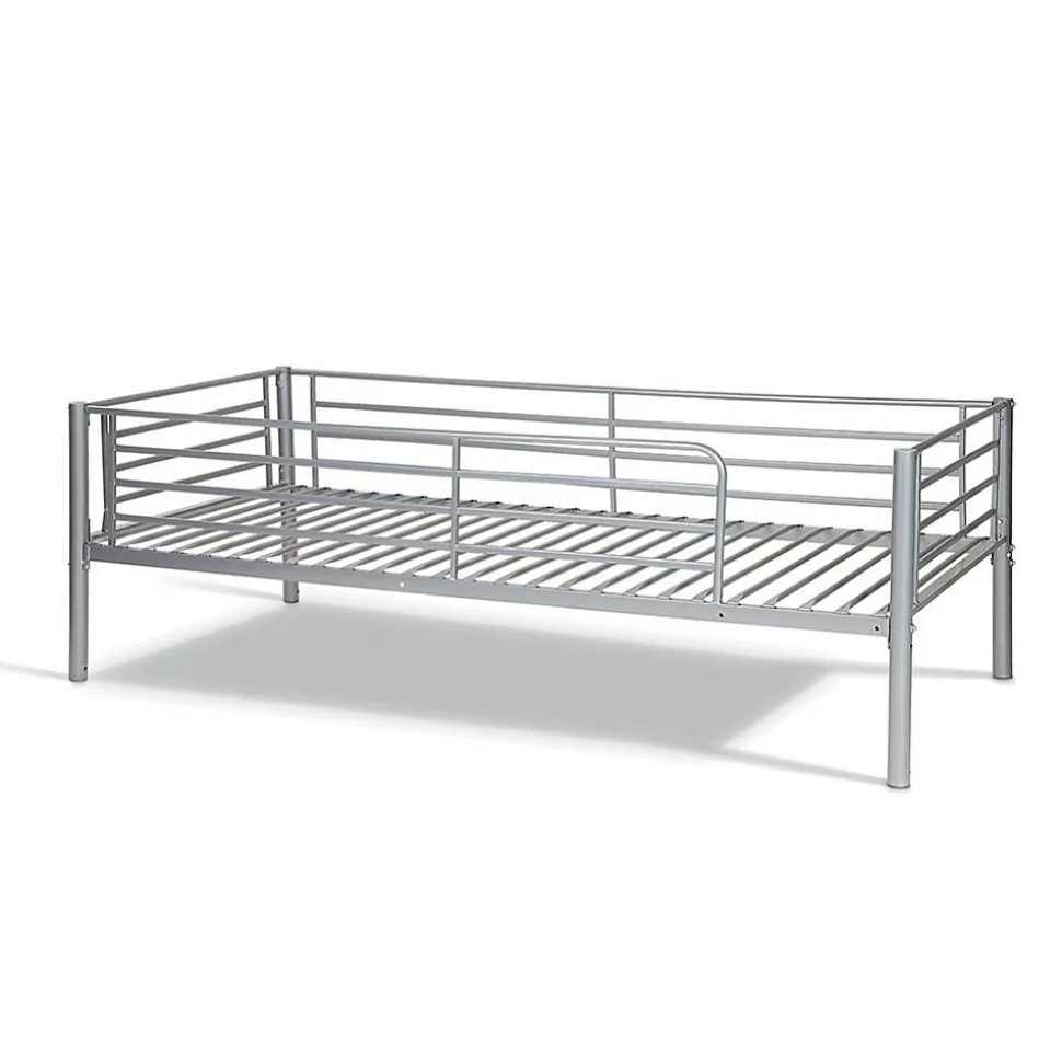 Lit SAMMY Lit superposé en métal 90x200 cm gris avec sommiers inclus