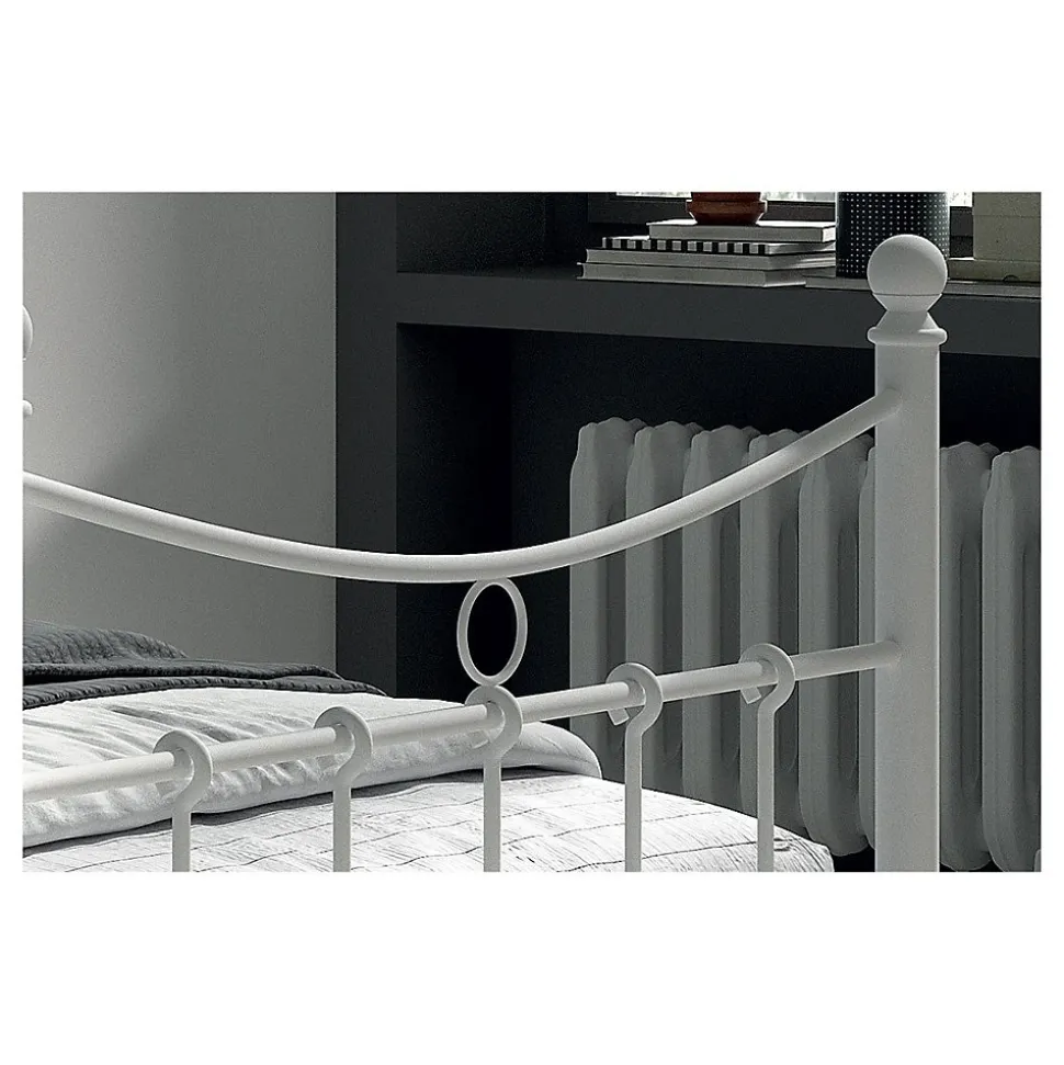 Lit SENCHA 90x200 cm en métal blanc