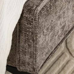 Lit simple LEVERDA 90 x 190 cm, revêtement en tissu - Gris