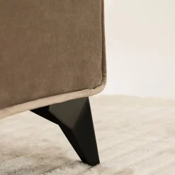 Lit simple RAVELLO 90 x 190 cm, revêtement en tissu - Grège