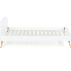 Lit simple scandinave 90 x 190 CM SOREN bois et blanc