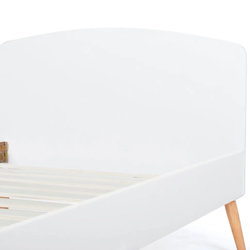 Lit simple scandinave 90 x 190 CM SOREN bois et blanc