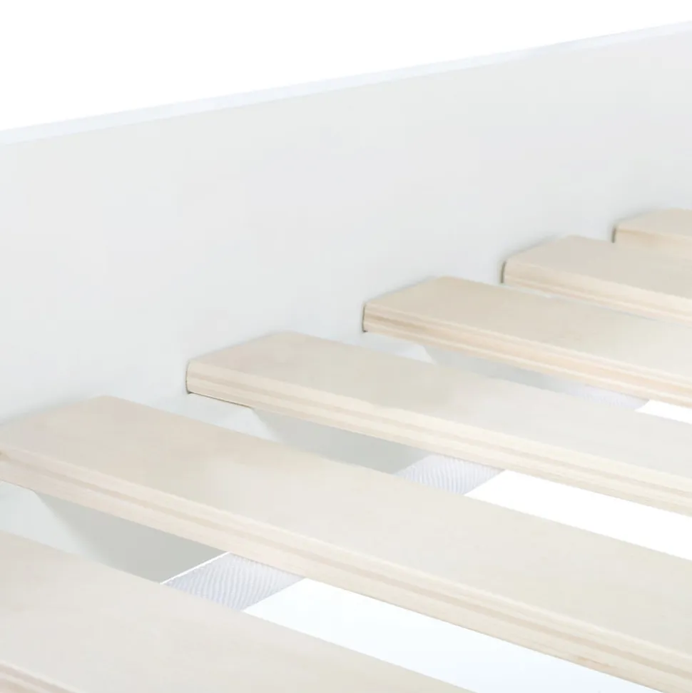 Lit simple scandinave 90 x 190 CM SOREN bois et blanc