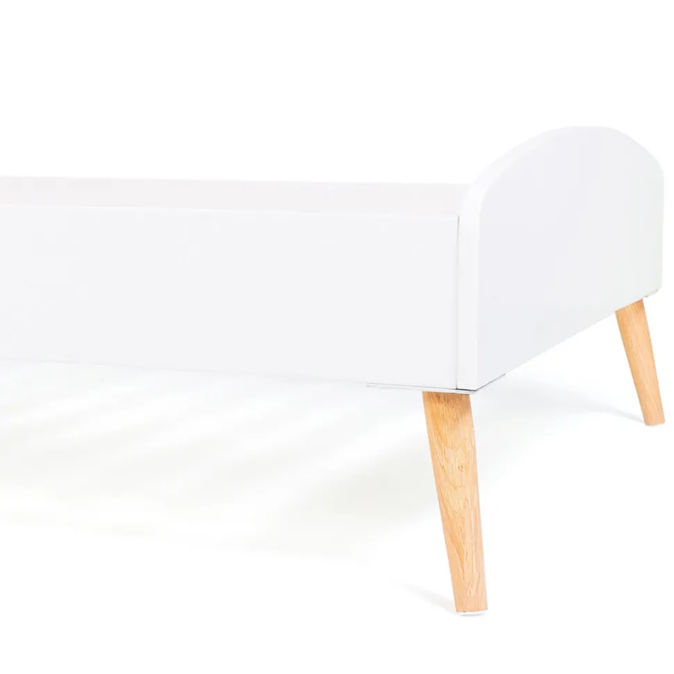 Lit simple scandinave 90 x 190 CM SOREN bois et blanc