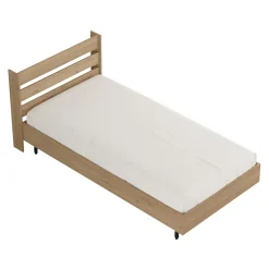 Lit simple Vesanto 100 x 200 cm effet chêne noir en.casa