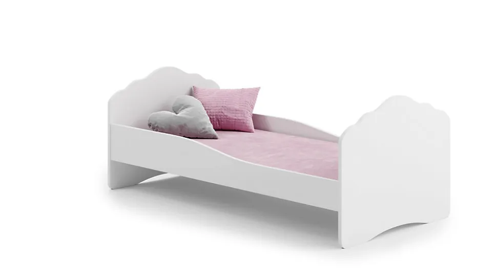 Lit simple Wave 160x80 - couleur blanche