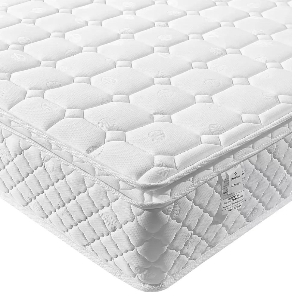 Lit simple 90x200 cm - Lit adulte capitonné avec sommier à lattes - Lin - Matelas Inclus - Gris