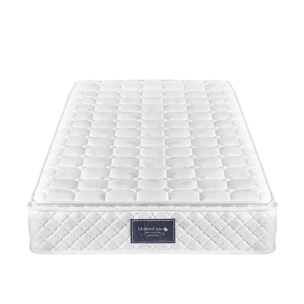 Lit simple 90x200 cm - Lit adulte capitonné avec sommier à lattes - Lin - Matelas Inclus - Gris