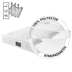 Lit simple 90x200 cm - Lit rembourré avec tête de lit capitonnée - Lin - Matelas Inclus - Gris-Beige