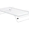 Lit sommier d'appoint pliant 90 x 190 cm - Métal - Blanc - ADONIS II