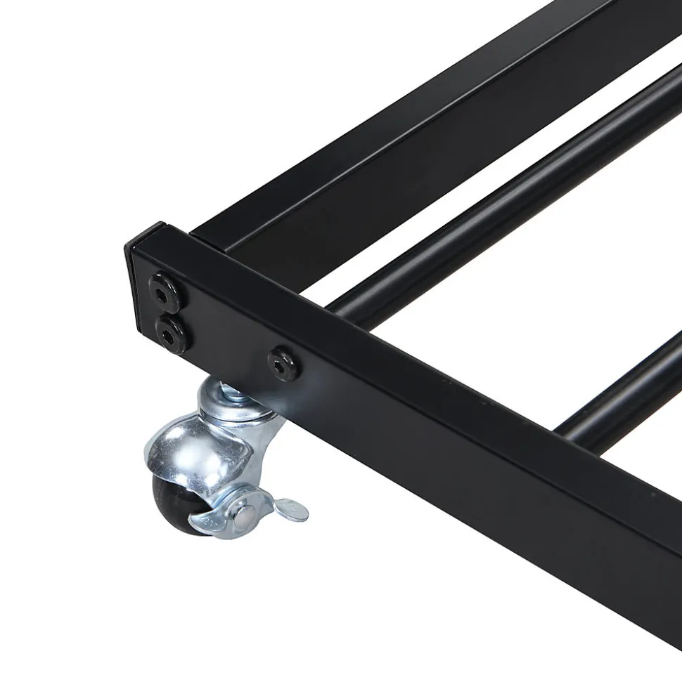 Lit superposé en métal, adapté enfants et ados, avec lit gigogne, 4 barrières, noir, 90x200cm, 90x190cm