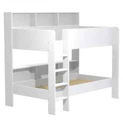 Lit superposé LUCKY 90x190 + 2 sommiers / Blanc