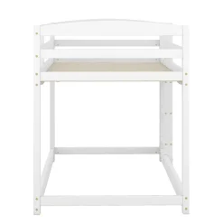 Lit superposé pour enfants, lit cadre bois massif pin, montage facile, blanc, 90x200 cm