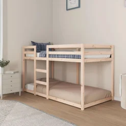 Lit superposé sans matelas 90x190 cm bois de pin massif
