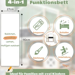 Lit superposé 90x200 cm - Lit cabane enfant avec toboggan et échelle - Bois massif - Sommier extensible - Sans matelas - Blanc