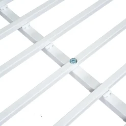 Lit superposé 90x200 cm, 3 lits, échelle, table, cadre métal, blanc