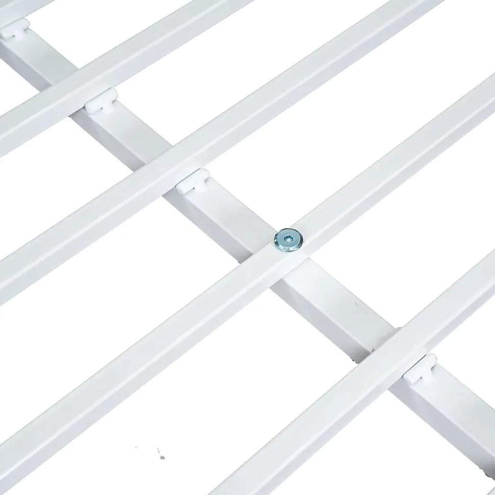 Lit superposé 90x200 cm, 3 lits, échelle, table, cadre métal, blanc