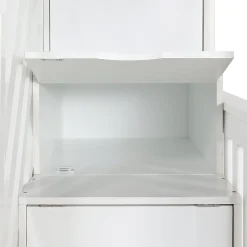 Lit superposé 90x200 cm, avec fenêtre, toboggan, étagères, 4 rangements, cadre bois