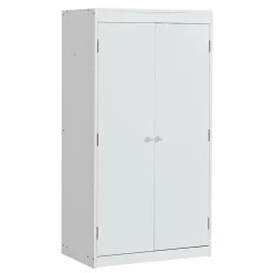 Lit superposé 90x200 cm avec table, armoire, sécurité, échelle 4 marches, cadre bois