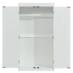 Lit superposé 90x200 cm avec table, armoire, sécurité, échelle 4 marches, cadre bois