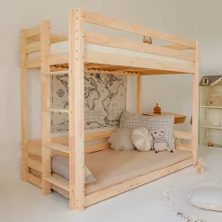 Lit superpose 90x200 au sol sommiers inclus Anaëlle Bois