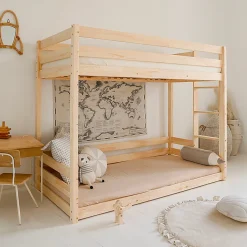 Lit superpose 90x200 au sol sommiers inclus Anaëlle Bois