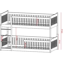 Lit superpose 90x200 au sol sommiers inclus Marion Cachemire